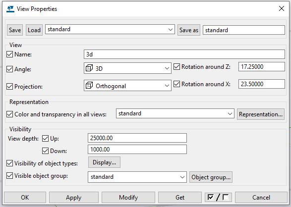 View Properties window in Tekla Structures