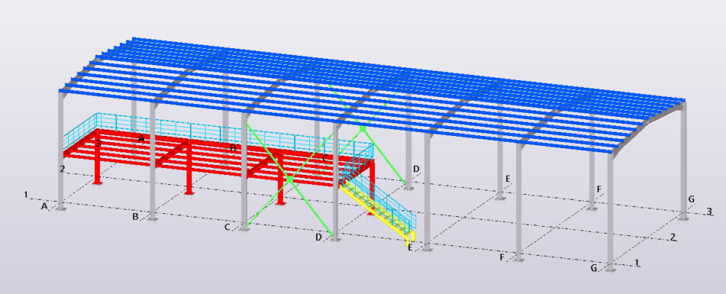 Tekla Structures model shown by phases