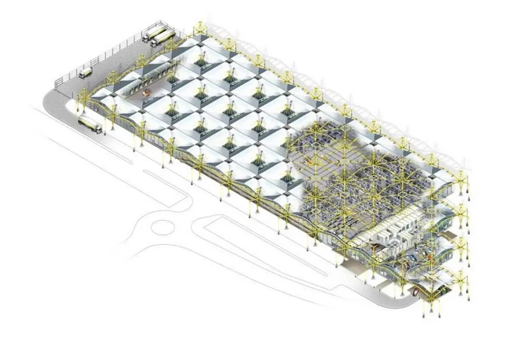 Axonometric view of Renault Center