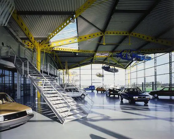 Interior of the showroom of Renault Center