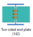 Two sided end plate (142)