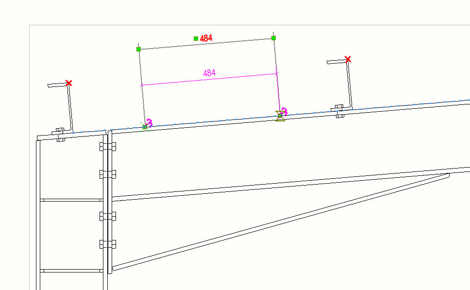 Adding parallel dimension in Tekla drawing