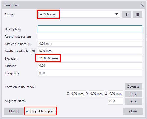 Tekla Structure base point feature