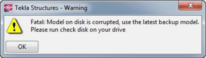 Tekla Structures warning 