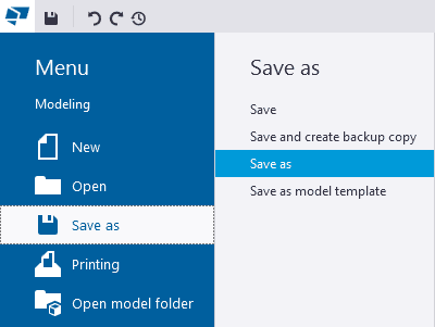 Tekla Structures - Save as option