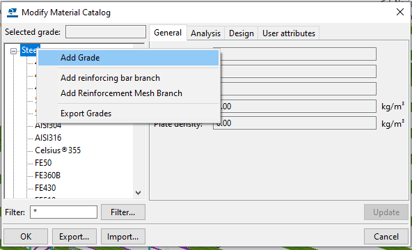 Tekla Structures - Add New Grade 