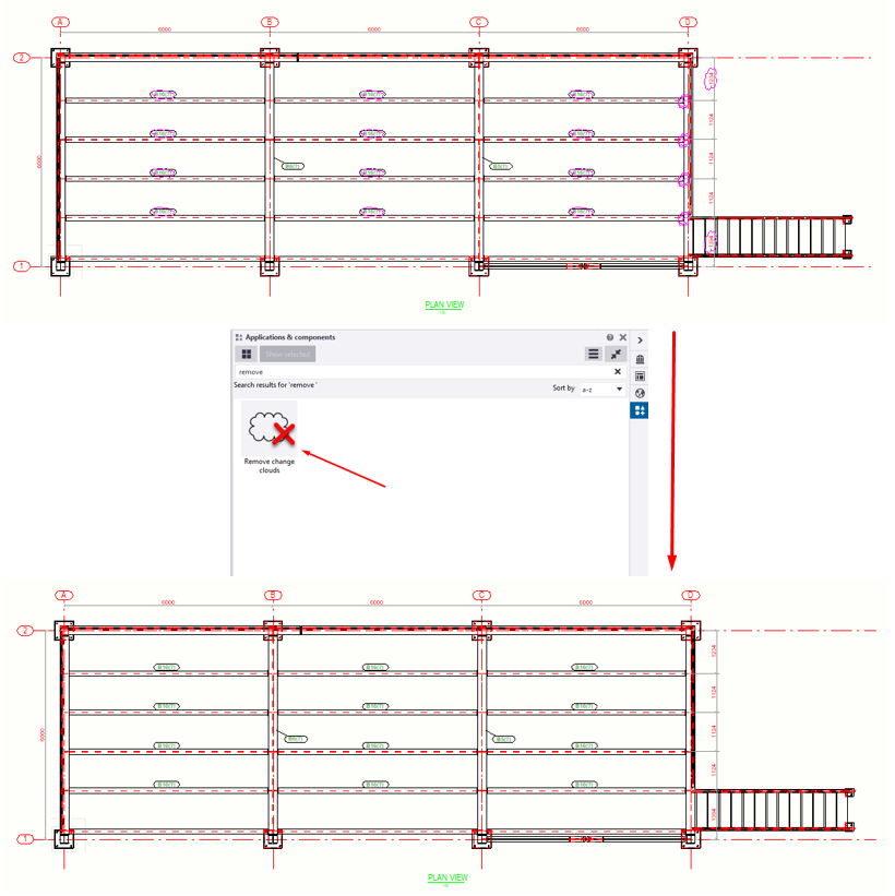 Remove revision clouds from Tekla Structures drawings 