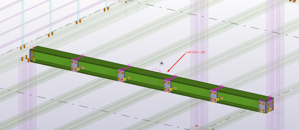 Select all assembly elements in Tekla Structures model