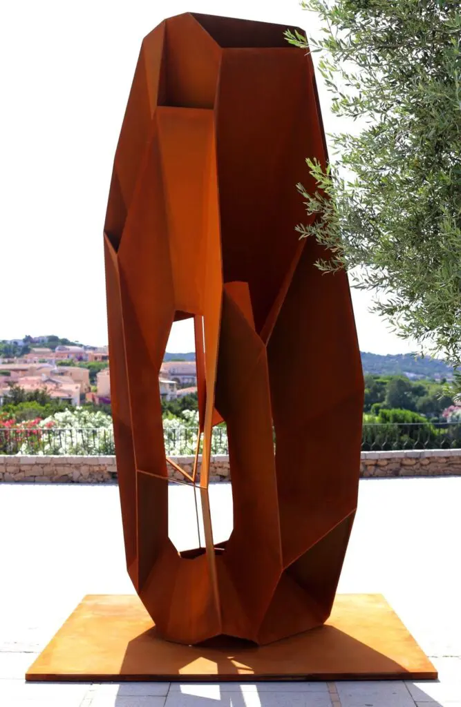 Crater Corten 404, a sculpture by Arik Levy