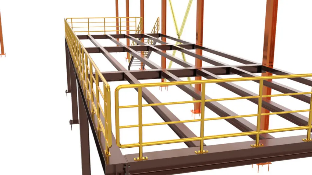 Tekla Structures Model - Render Made In Rhino