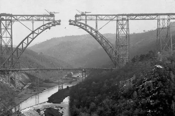 Müngsten Bridge During Construction