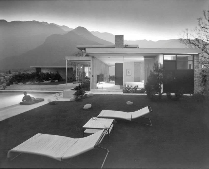 Kaufmann House by architect Richard Neutra, Palm Springs, CA, 1947. Julius Shulman photography archive.