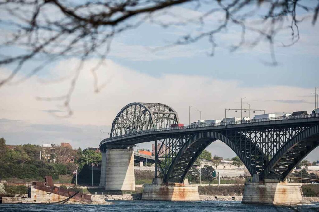 The Peace Bridge between Canada and US