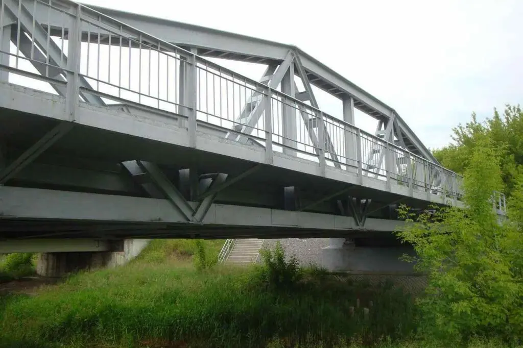 The Maurzyce Bridge over the Słudwia River in Central Poland
