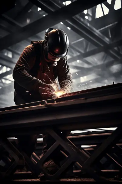 Welding Steel Profiles in a Workshop