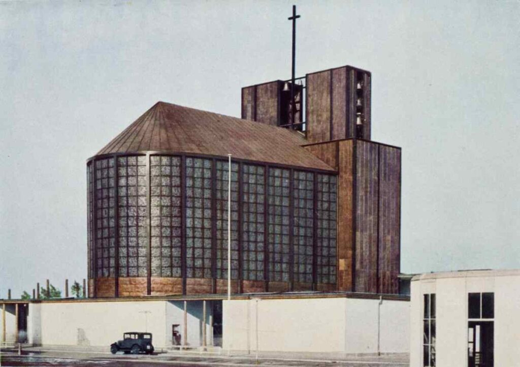 Mobile church: Bartning’s "steel church" was presented in Cologne in 1928.