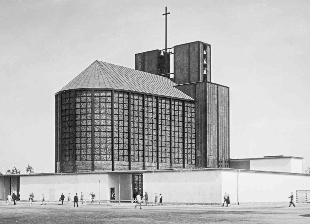 "Steel church" by Otto Bartning in Cologne in 1928. 