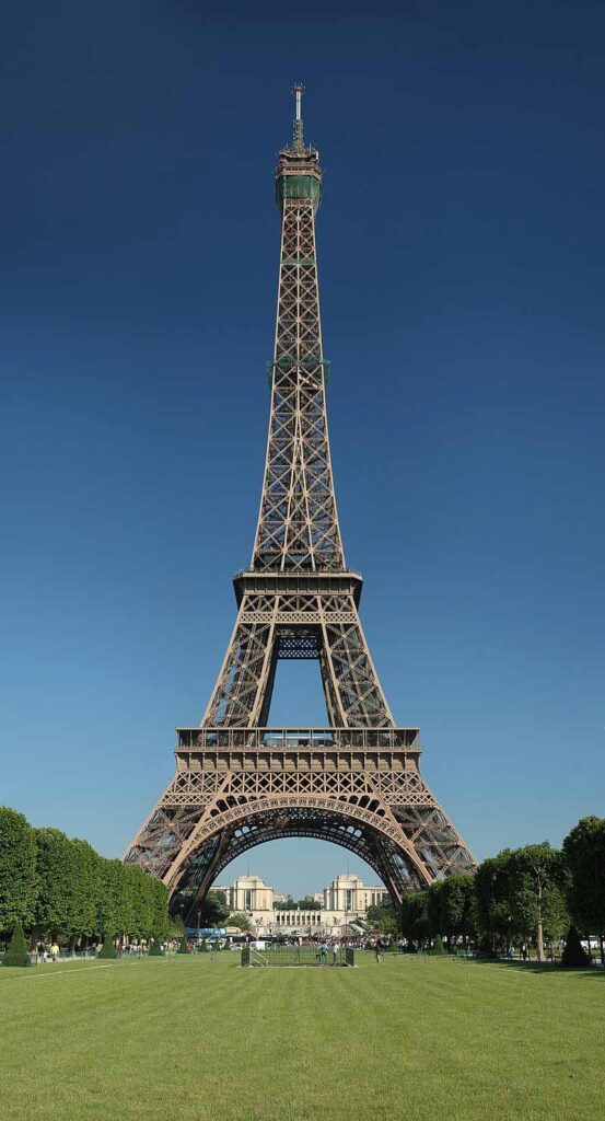 Eiffel Tower, seen from the Champ de Mars, Paris, France