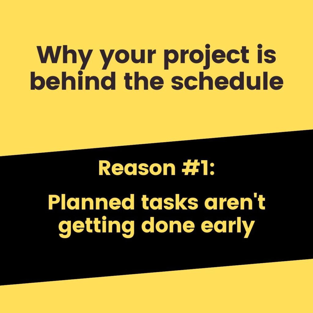 Reason #1: Planned Tasks Aren't Getting Done Early