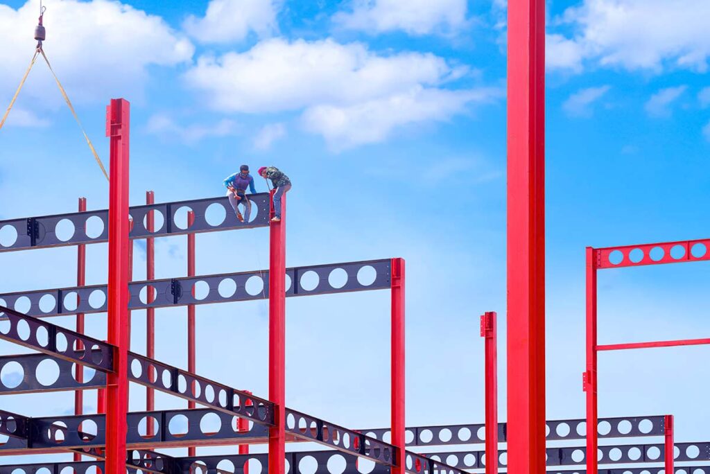 Installation of Cellular Beams in Large Industrial Building