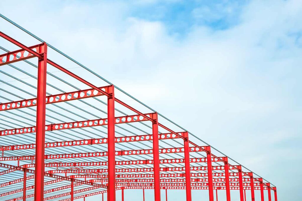 Large Industrial Steel Building Made with Cellular Beams